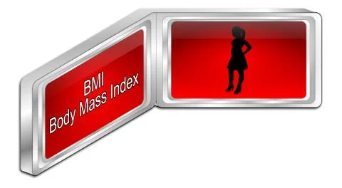 Body Mass Index Button - 3D illustration Stock Illustration