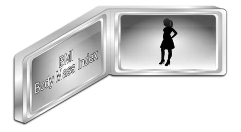 Body Mass Index Button - 3D illustration Stock Illustration