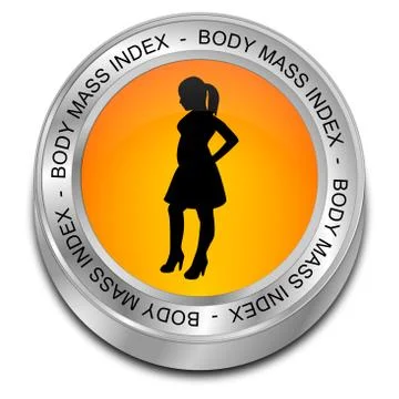 Body Mass Index Button - 3D illustration Stock Illustration