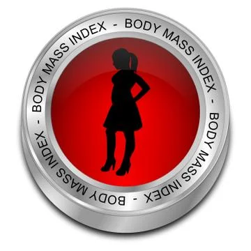 Body Mass Index Button - 3D illustration Stock Illustration
