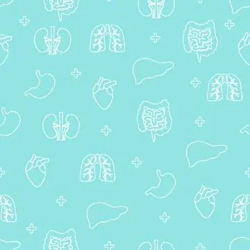 Body organs pattern Stock Illustration