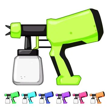 Body paint sprayer cartoon vector graphic Stock Illustration