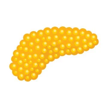 Body part pancreas icon in flat style Stock Illustration