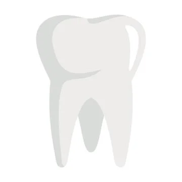 Body part tooth icon in flat style Stock Illustration