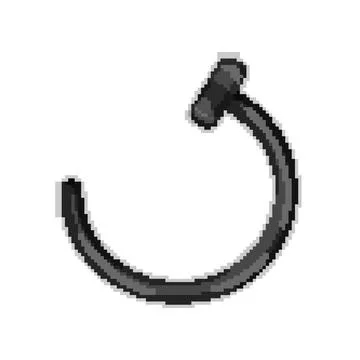 Body piercing ring pixel art vector illustration イラスト素材