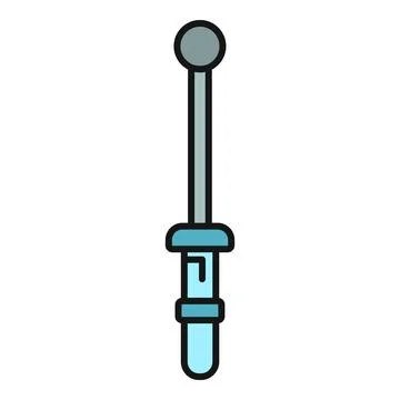 Body piercing tool needle pin icon vector Stock Illustration