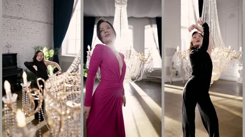 Body plastic surgery in an elegant dance improvisation  Stock Footage 313871811