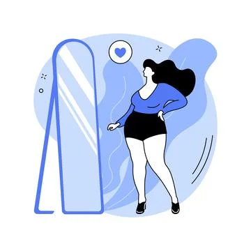 Body positive abstract concept vector illustration. イラスト素材