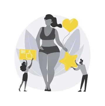 Body positive abstract concept vector illustration. Stock Illustration