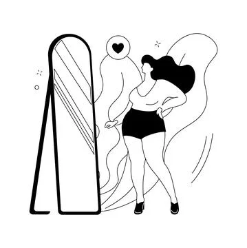 Body positive abstract concept vector illustration. イラスト素材
