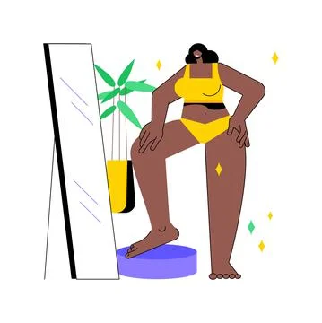 Body positive abstract concept vector illustration. Stock Illustration