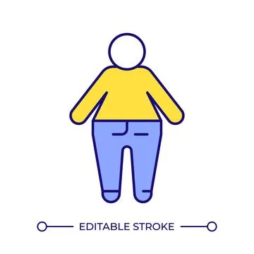 Body positive identity shift line color icon Stock Illustration