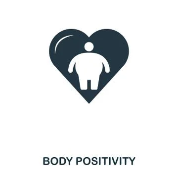 Body Positivity icon. Mobile app, printing, web site icon. Simple element sing Stock Illustration