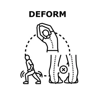 Body posture deformation problem prevention and correction Stock Illustration