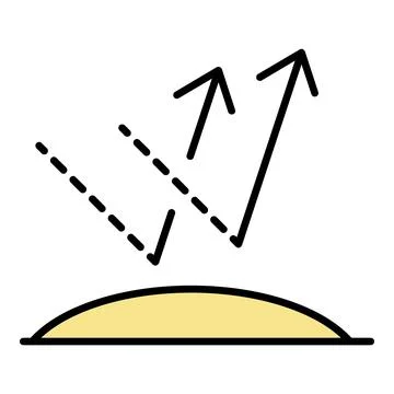 Body reflect sun rays icon color outline vector 스톡 일러스트