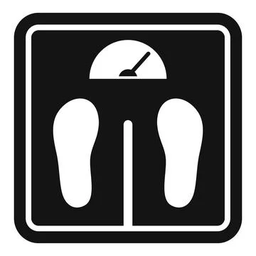 Body scales icon simple vector. Diet food Stock Illustration