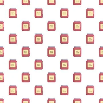 Body scrub jars repeating pattern for skincare イラスト素材