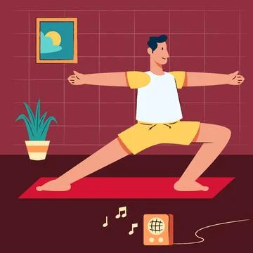 Body Stretch Training Stock Illustration