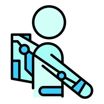 Body tech icon vector flat Stock Illustration