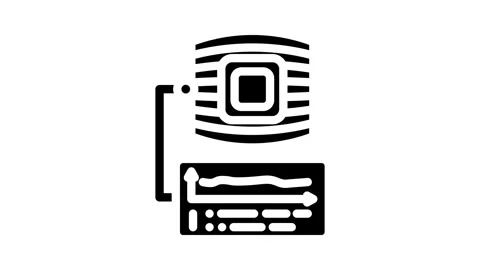Body temperature patch wearable glyph icon animation Vídeos de archivo 326735496