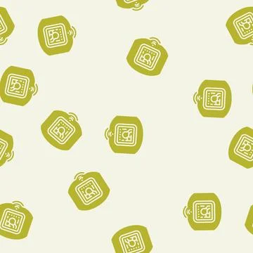 Body temperature patch wearable glyph seamless pattern イラスト素材