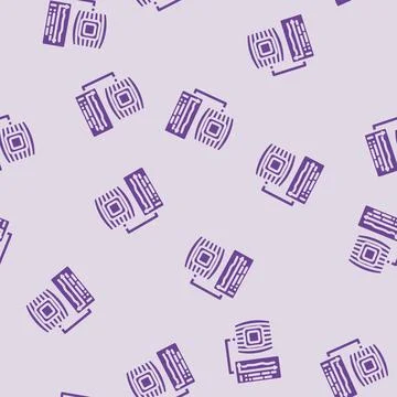 Body temperature patch wearable glyph vector seamless pattern Stockillustratie
