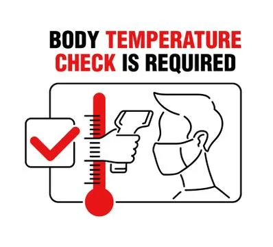 Body-temperature-is-required 2 Stock Illustration