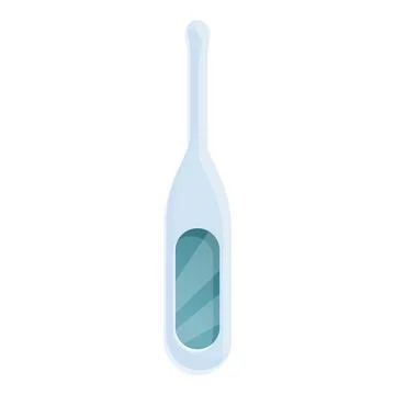 Body thermometer icon cartoon vector. Mouth swab Stock Illustration