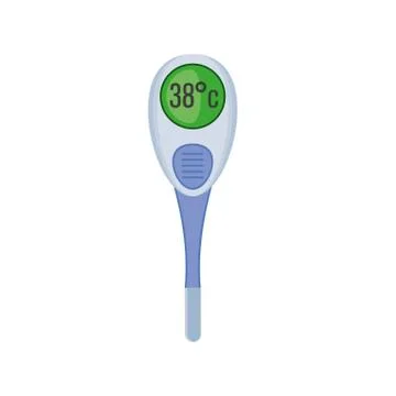 Body thermometer on white background Stock Illustration