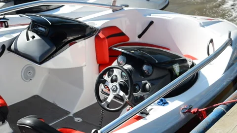 Body type in the boat Stock Footage 156371791