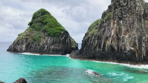 A body of water with a mountain in the background Stock Footage 156011432