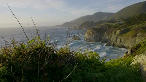 A body of water with a mountain in the background Stock-Footage 156012643
