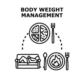 Body weight management concept with balanced diet and metabolism 스톡 일러스트