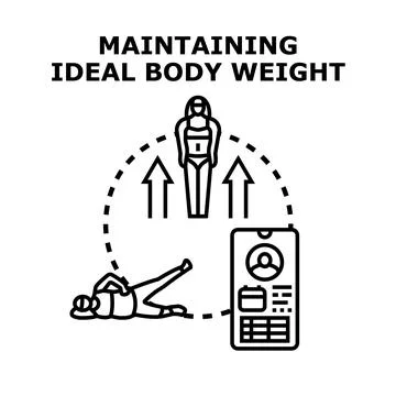 Body weight management program using fitness application Stock Illustration
