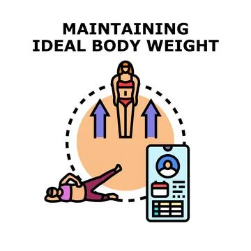 Body weight management program using fitness application Stock Illustration