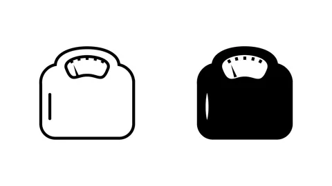 Body weight scale icon Vídeo Stock 342691625