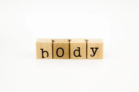 Body wording isolate on white background Stock Photos