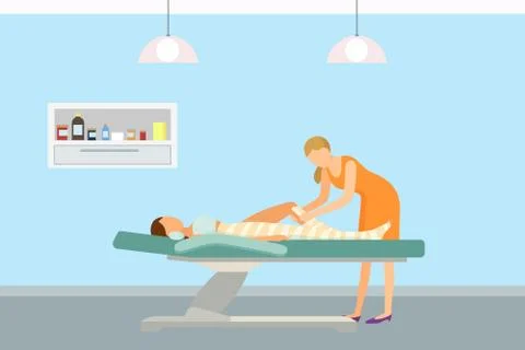 Body Wrap Done by Experienced Specialist Expert Stock-Illustration