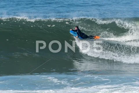 Bodyboarder In Action