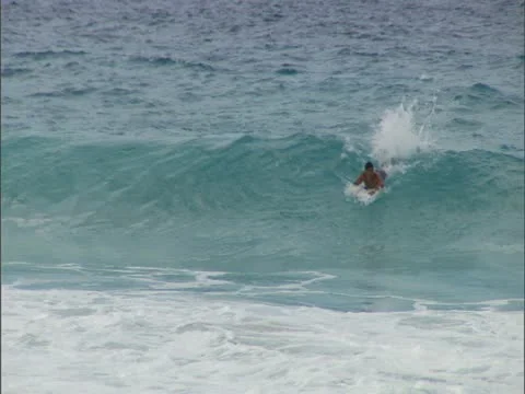 Bodyboarder Riding Waves, Flips Stock-Footage 22244953