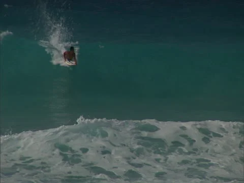 Bodyboarder Riding Waves Video stock 22244800