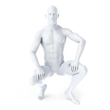 Bodybuilder, artwork Stock Illustration