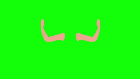 Bodybuilder biceps on green background. ... | Stock Video | Pond5