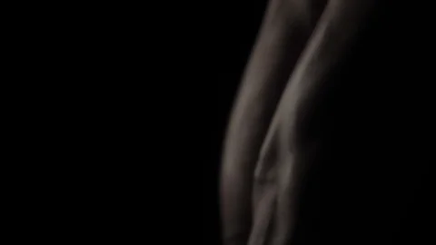 Bodybuilder on black background Video stock 128346459