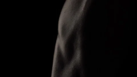 Bodybuilder on black background Video stock 128346460