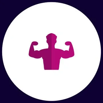 Bodybuilder computer symbol Stock Illustration