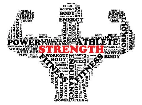 Bodybuilder Font Design Stock Illustration