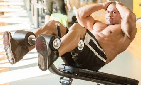 Bodybuilder at gym Stock Photos