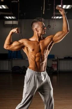 Bodybuilder on GYM Stock Photos