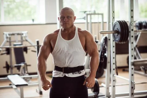 Bodybuilder in the gym Stock Photos
